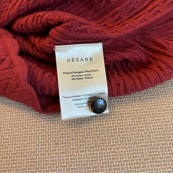 NWT Sezane Lisie Jumper Cardigan Terrattoca Pink 3/4 Sleeves Knit French - Picture 5 of 7